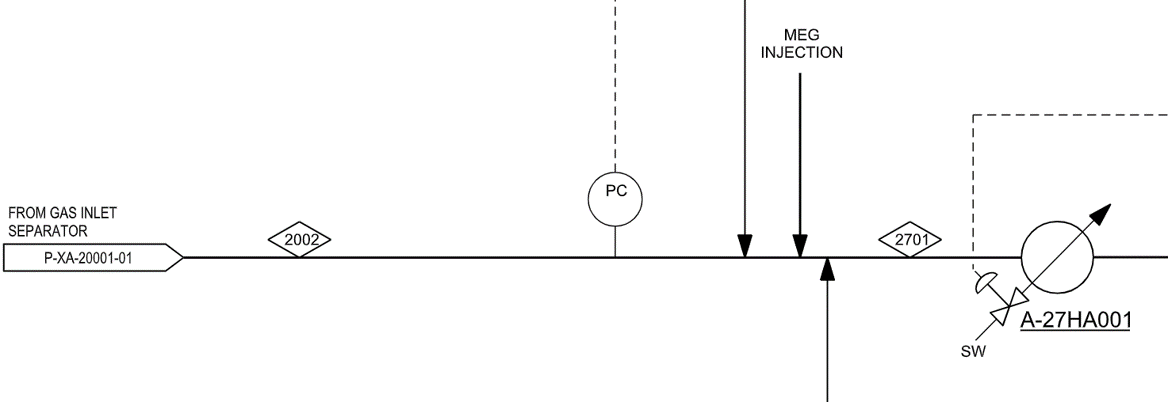 Figure 1: Process Flow Diagram (PFD) excerpt